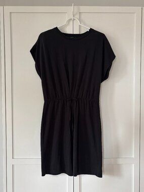 Vero Moda black tshirt dress with waist tie (size M)